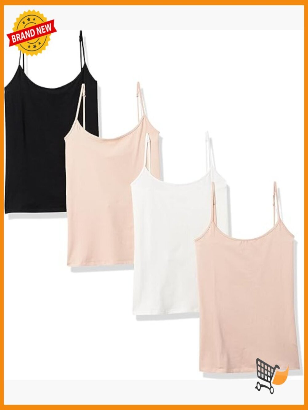 Slim-Fit Camisole Pack of 4 Perfect for Layering and Everyday Wear